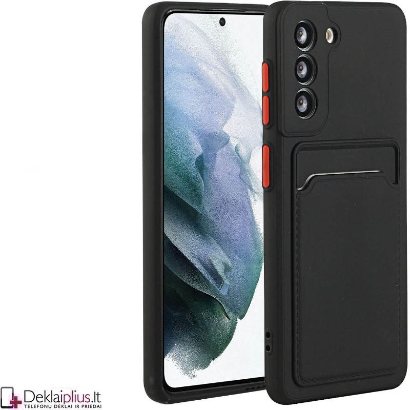 Guminis dėklas su kišenėle - juodas (Samsung A55 5G) Guminis dėklas su kišenėle - juodas (Samsung A55 5G)